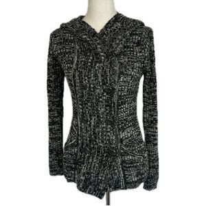 Effeci Hooded Marked Knit Cardigan Sweater Size S Bella Swan Y2K Preppy Indie